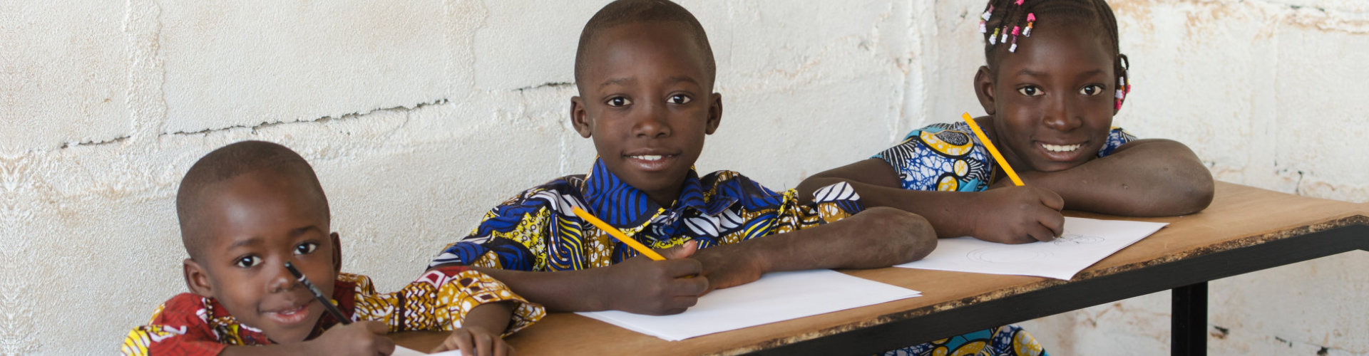 children writing